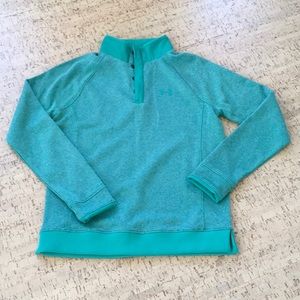 Under Armour Youth Qtr Snap Pullover - Seafoam Green - Youth Large